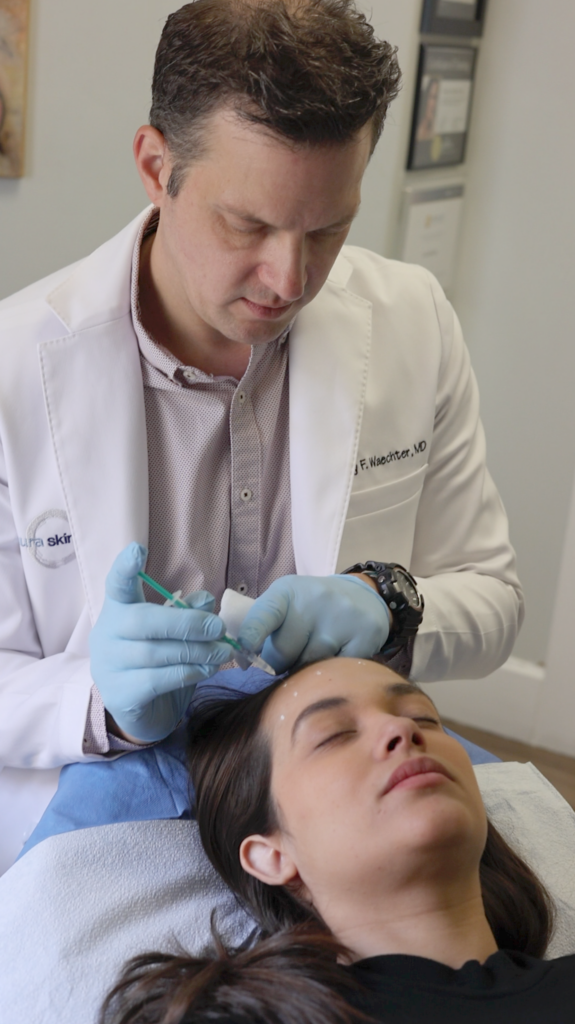 DR W Injecting Botox at Aura in San Francisco