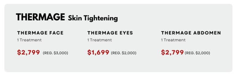 End of July 2025 Specials Thermage