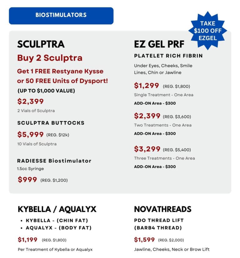 Labor Day 2025 Sculptra &amp; EZ Gel